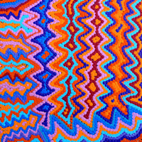 Aboriginal Artwork by Selina Napanangka Fisher, Ngapa Jukurrpa (Water Dreaming) - Puyurru, 30x30cm