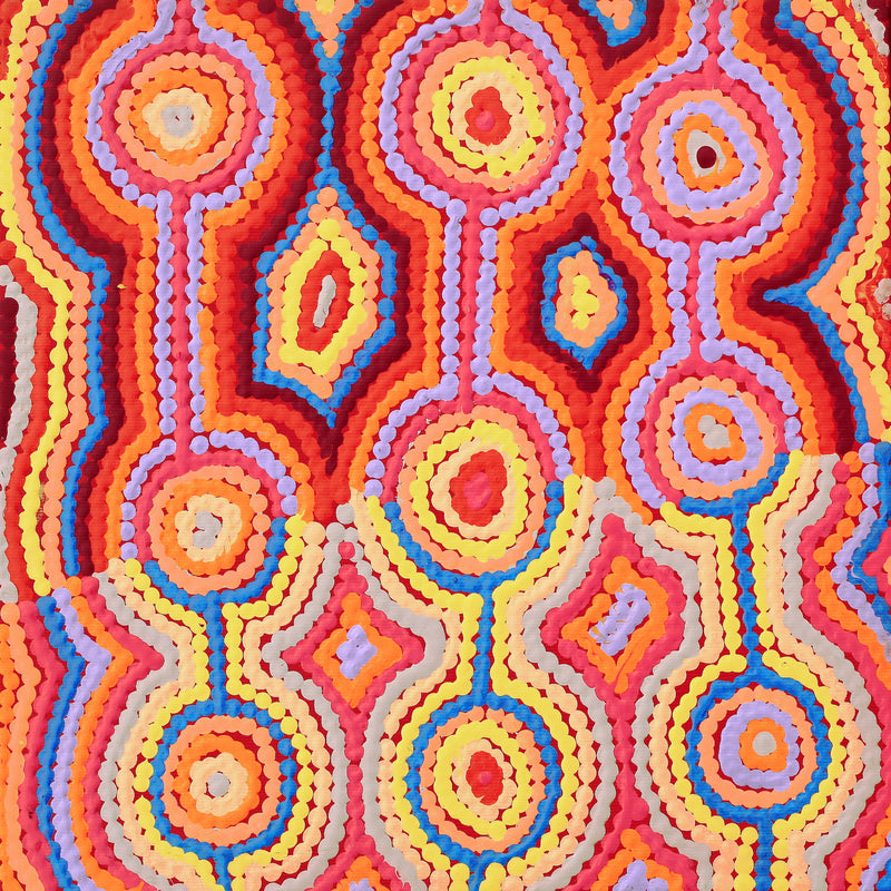 Aboriginal Artwork by Selina Napanangka Fisher, Pikilyi Jukurrpa (Vaughan Springs Dreaming), 30x30cm