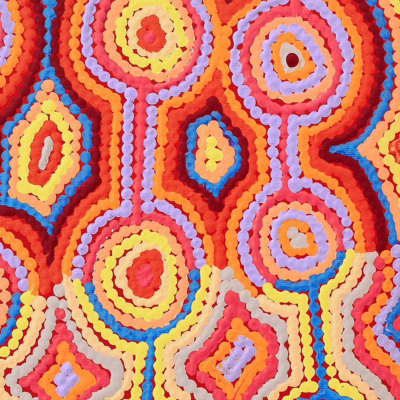 Aboriginal Artwork by Selina Napanangka Fisher, Pikilyi Jukurrpa (Vaughan Springs Dreaming), 30x30cm