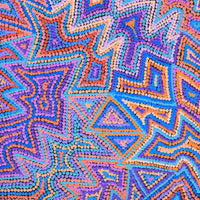 Aboriginal Artwork by Selina Napanangka Fisher, Ngapa Jukurrpa (Water Dreaming) - Puyurru, 61x46cm