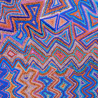 Aboriginal Artwork by Selina Napanangka Fisher, Ngapa Jukurrpa (Water Dreaming) - Puyurru, 61x61cm
