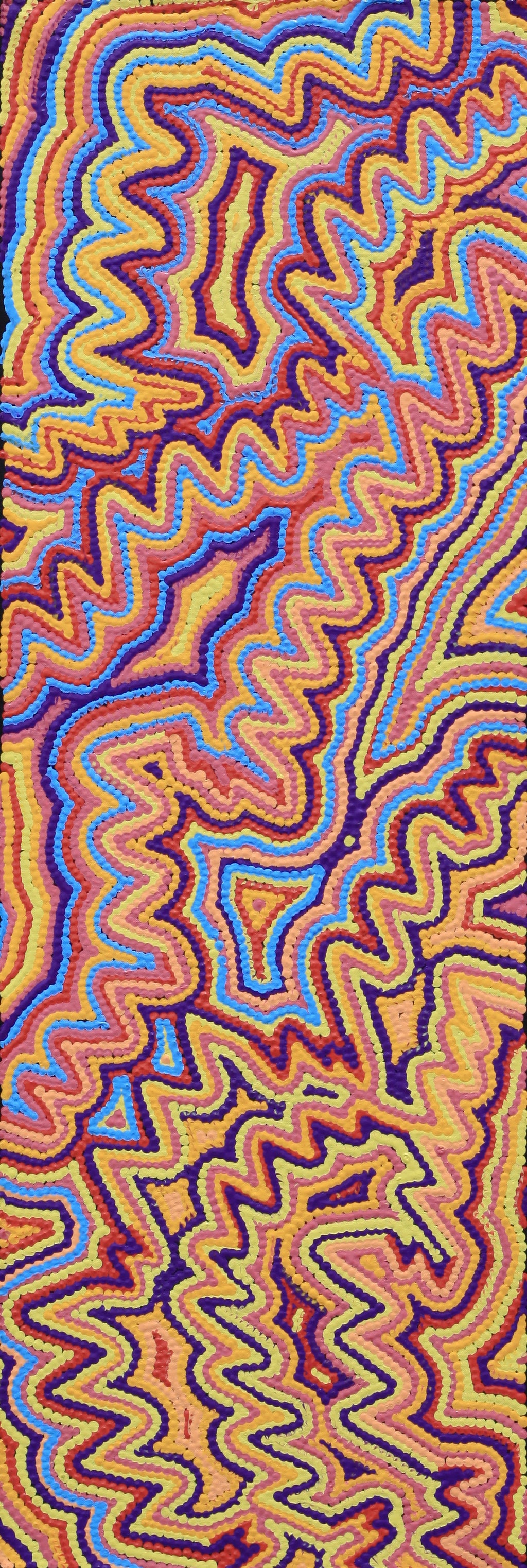 Aboriginal Artwork by Selina Napanangka Fisher, Pikilyi Jukurrpa (Vaughan Springs Dreaming), 91x30cm