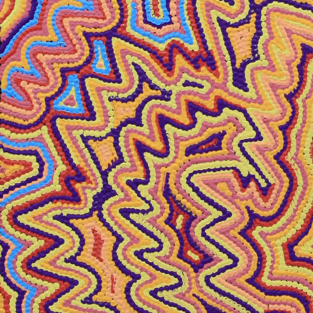 Aboriginal Artwork by Selina Napanangka Fisher, Pikilyi Jukurrpa (Vaughan Springs Dreaming), 91x30cm