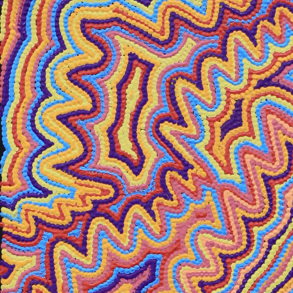 Aboriginal Artwork by Selina Napanangka Fisher, Pikilyi Jukurrpa (Vaughan Springs Dreaming), 91x30cm