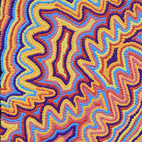 Aboriginal Artwork by Selina Napanangka Fisher, Pikilyi Jukurrpa (Vaughan Springs Dreaming), 91x30cm