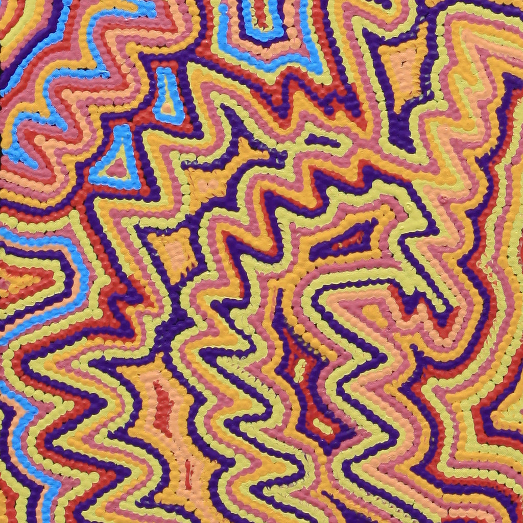 Aboriginal Artwork by Selina Napanangka Fisher, Pikilyi Jukurrpa (Vaughan Springs Dreaming), 91x30cm - ART ARK®