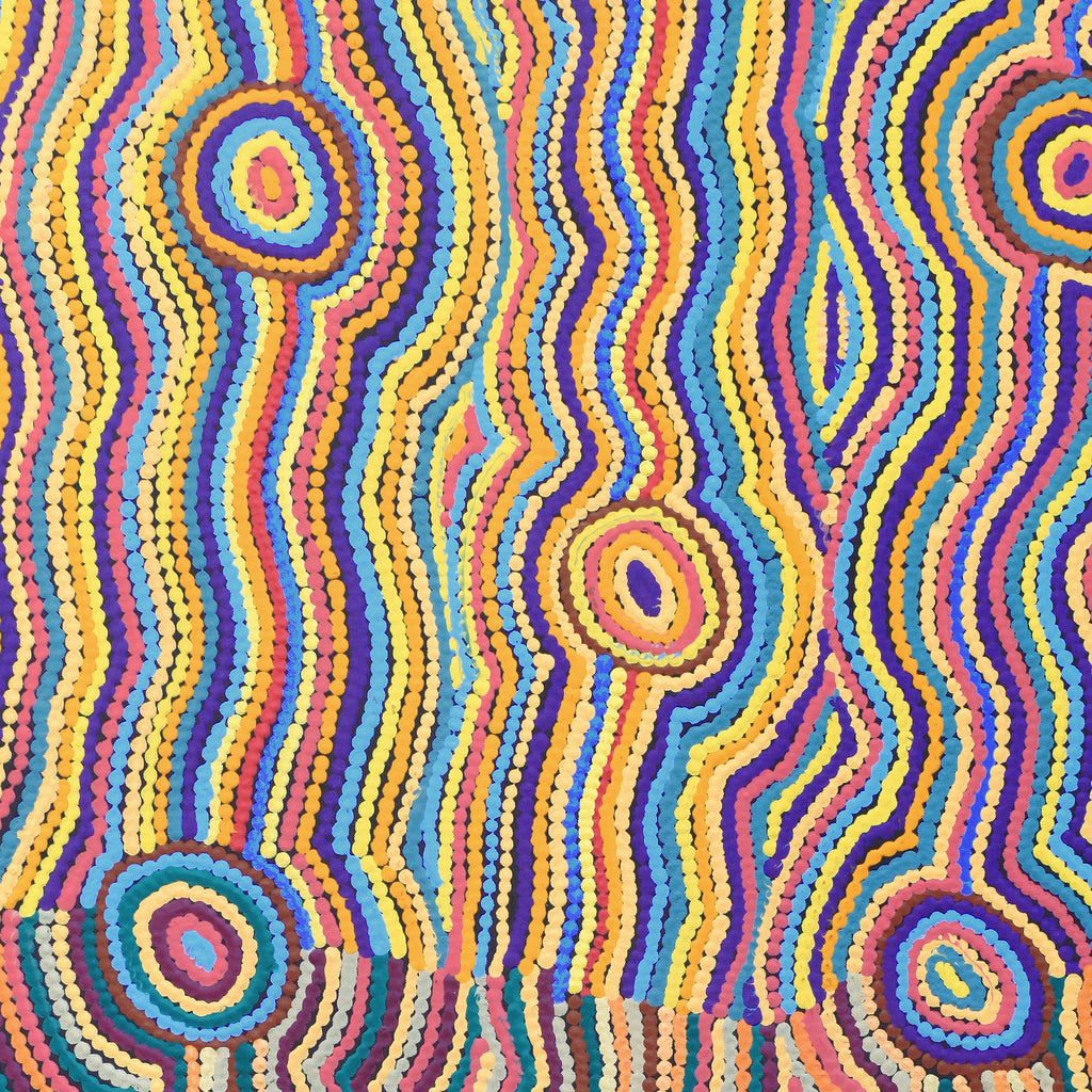 Aboriginal Artwork by Selina Napanangka Fisher, Pikilyi Jukurrpa (Vaughan Springs Dreaming), 91x61cm