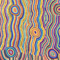 Aboriginal Artwork by Selina Napanangka Fisher, Pikilyi Jukurrpa (Vaughan Springs Dreaming), 91x61cm