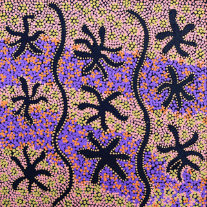 Aboriginal Artwork by Selina Nakamarra Gorey, Karnta Jukurrpa (Womens Dreaming), 30x30cm - ART ARK®