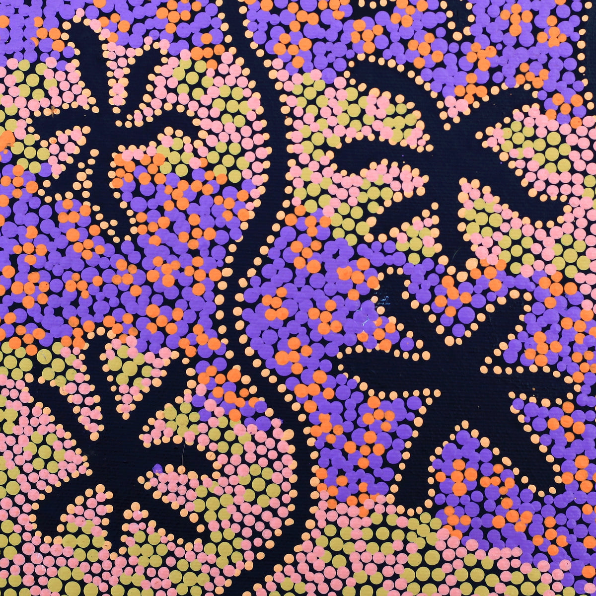 Aboriginal Artwork by Selina Nakamarra Gorey, Karnta Jukurrpa (Womens Dreaming), 30x30cm
