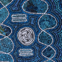 Aboriginal Artwork by Selma Napanangka Tasman, Wanakiji Jukurrpa (Bush Tomato Dreaming), 61x46cm