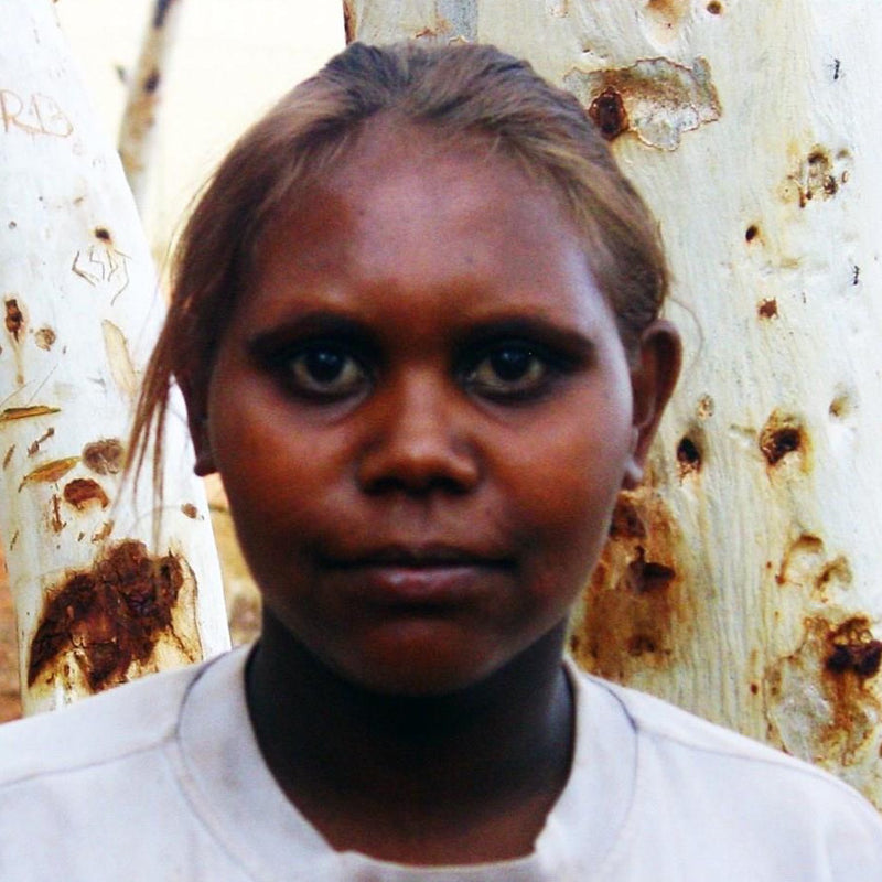 Aboriginal Art by Selma Napangardi Gibson, The Wanakiji Jukurrpa (bush tomato Dreaming) , 30x30cm - ART ARK®