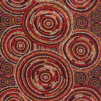 Aboriginal Artwork by Selma Napanangka Tasman, Wanakiji Jukurrpa (Bush Tomato Dreaming), 122x46cm