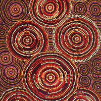 Aboriginal Artwork by Selma Napanangka Tasman, Wanakiji Jukurrpa (Bush Tomato Dreaming), 122x46cm