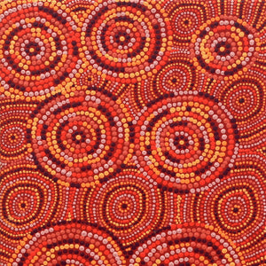 Aboriginal Artwork by Selma Napanangka Tasman, Wanakiji Jukurrpa (Bush Tomato Dreaming), 61x30cm - ART ARK®