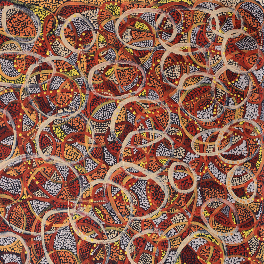 Aboriginal Artwork by Selma Napanangka Tasman, Wanakiji Jukurrpa (Bush Tomato Dreaming), 61x46cm - ART ARK®