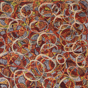 Aboriginal Artwork by Selma Napanangka Tasman, Wanakiji Jukurrpa (Bush Tomato Dreaming), 61x46cm - ART ARK®