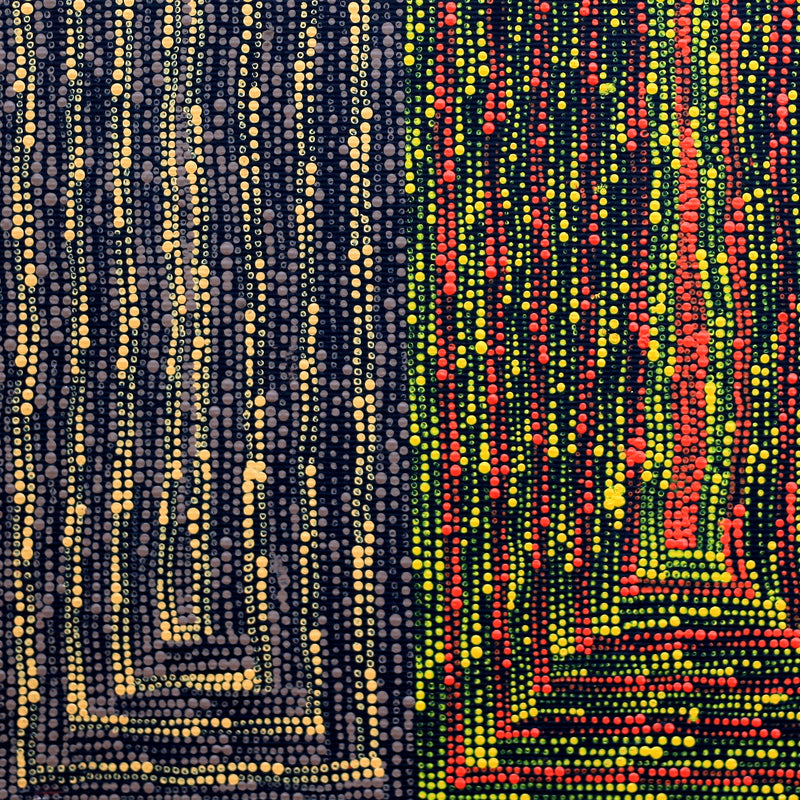 Aboriginal Artwork by Senita Napangardi Granites, Lukarrara Jukurrpa, 30x30cm