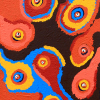 Aboriginal Artwork by Saraeva Napangardi Marshall, Mina Mina Dreaming - Ngalyipi, 76x30cm