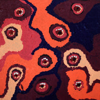 Aboriginal Artwork by Saraeva Napangardi Marshall, Mina Mina Jukurrpa (Mina Mina Dreaming) - Ngalyipi, 30x30cm