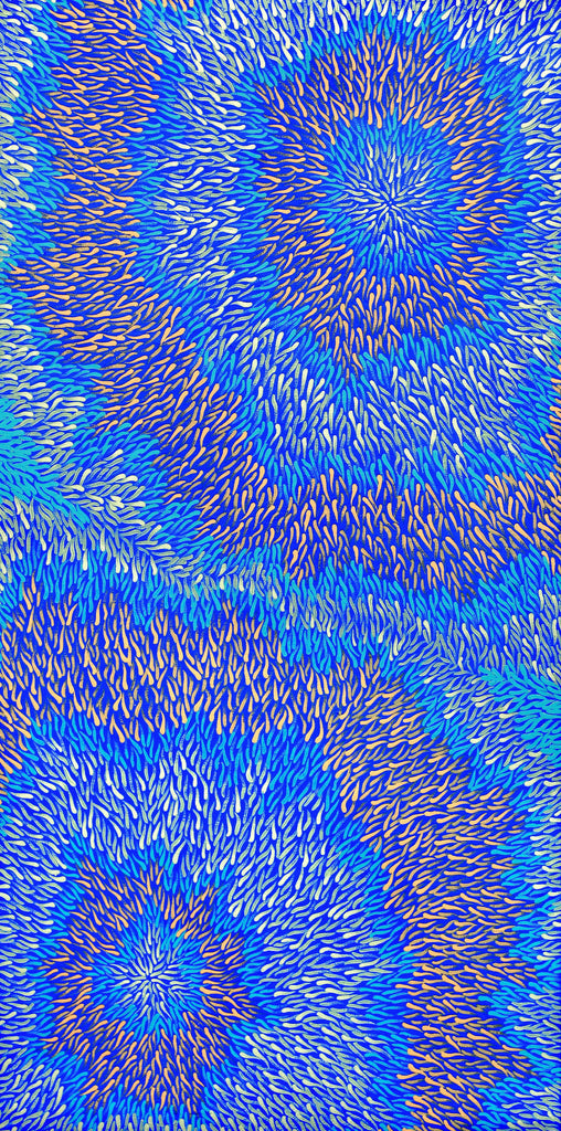 Aboriginal Artwork by Serianne Napangardi Butcher, Ypalu Tjukurrpa - Bush Banana Dreaming, 122x61cm