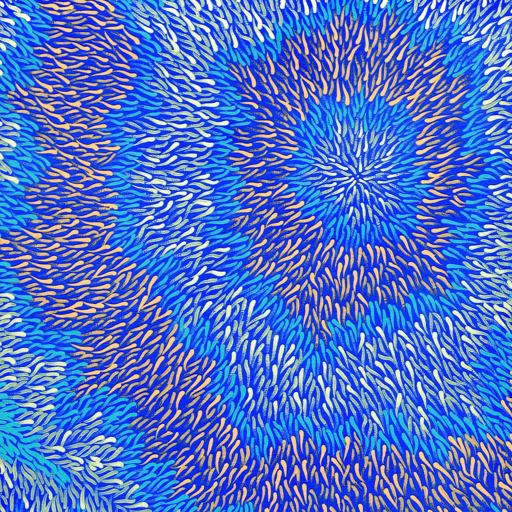 Aboriginal Artwork by Serianne Napangardi Butcher, Ypalu Tjukurrpa - Bush Banana Dreaming, 122x61cm