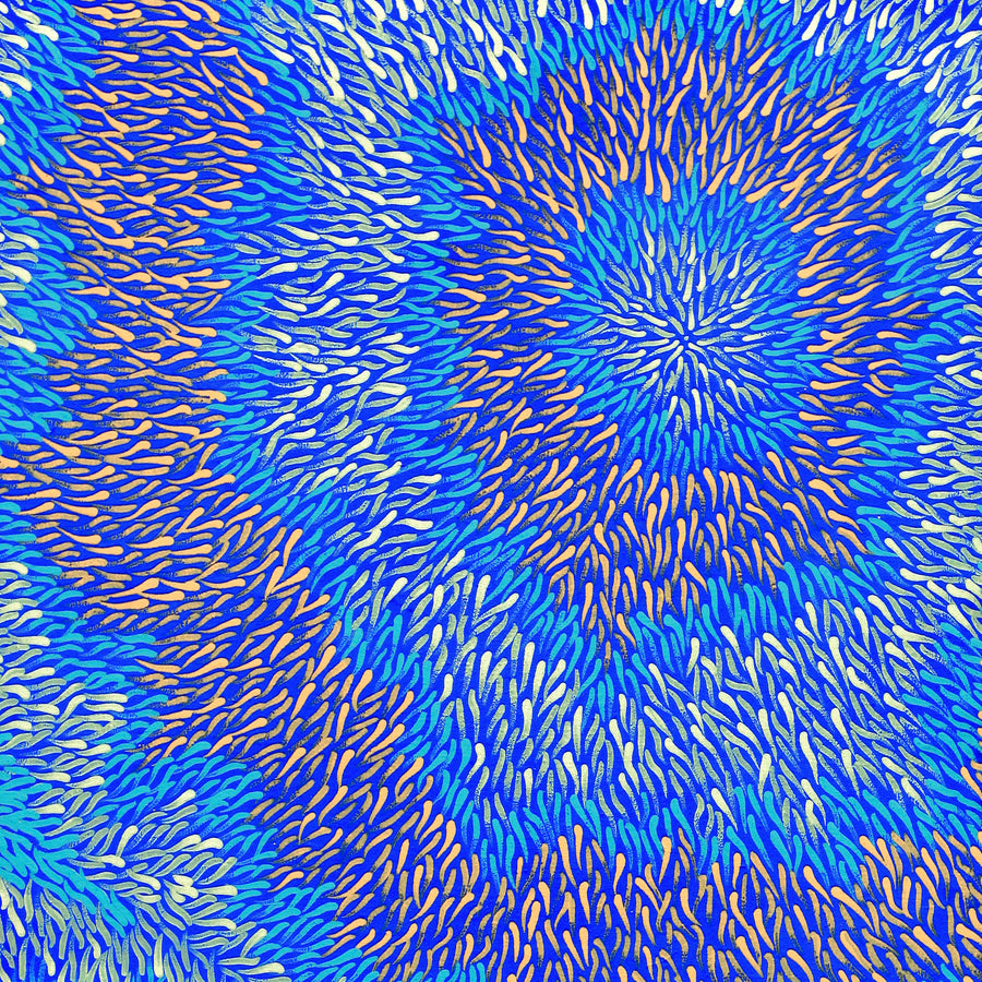 Aboriginal Artwork by Serianne Napangardi Butcher, Ypalu Tjukurrpa - Bush Banana Dreaming, 122x61cm