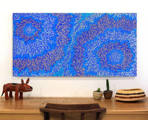 Aboriginal Artwork by Serianne Napangardi Butcher, Ypalu Tjukurrpa - Bush Banana Dreaming, 122x61cm - ART ARK®