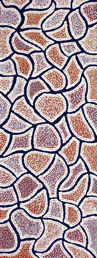 Aboriginal Artwork by Serianne Napangardi Butcher, Tali at Kungkayunti, 80x30cm