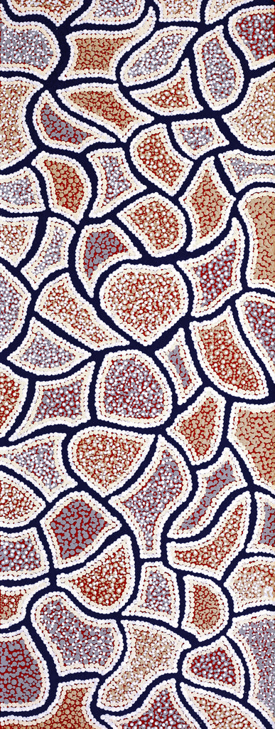 Aboriginal Artwork by Serianne Napangardi Butcher, Tali at Kungkayunti, 80x30cm