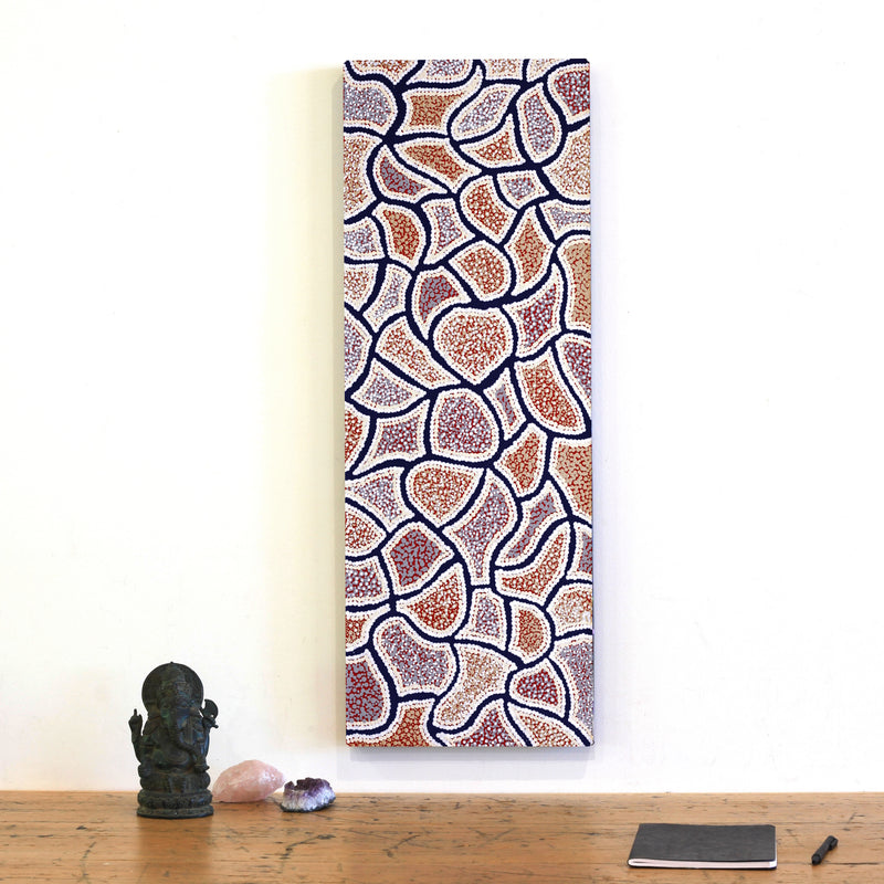 Aboriginal Artwork by Serianne Napangardi Butcher, Tali at Kungkayunti, 80x30cm