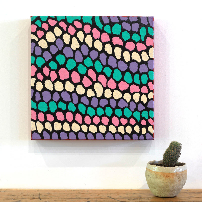 Aboriginal Artwork by Serianne Napangardi Butcher, Tali at Kungkayunti, 30x30cm