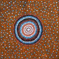 Aboriginal Artwork by Serita Nakamarra Ross, Pamapardu Jukurrpa (Flying Ant Dreaming) - Warntungurru, 30x30cm
