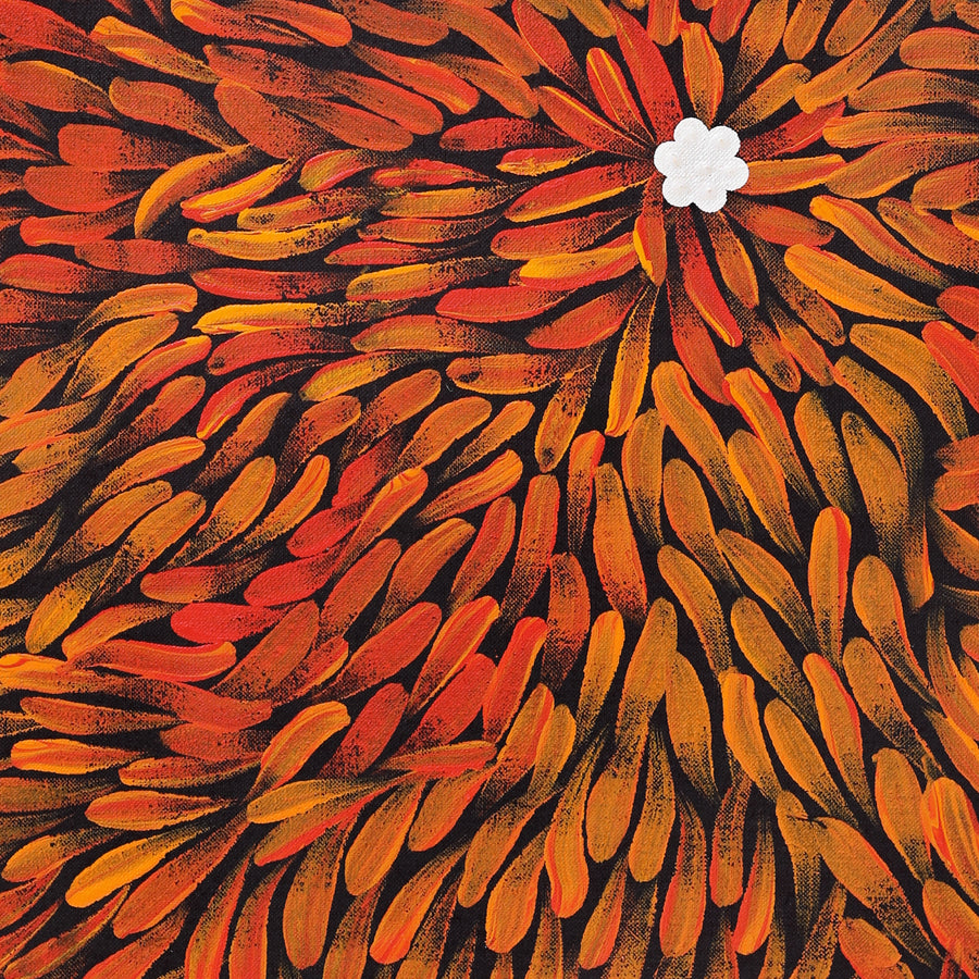 Aboriginal Artwork by Serena Napangardi McCormack, Ngapa Jukurrpa (Water Dreaming) - Puyurru, 61x46cm