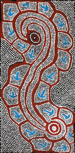 Aboriginal Artwork by Shakira Napaljarri Morris, Yarungkanyi Jukurrpa (Mt Doreen Dreaming), 61x30cm - ART ARK®