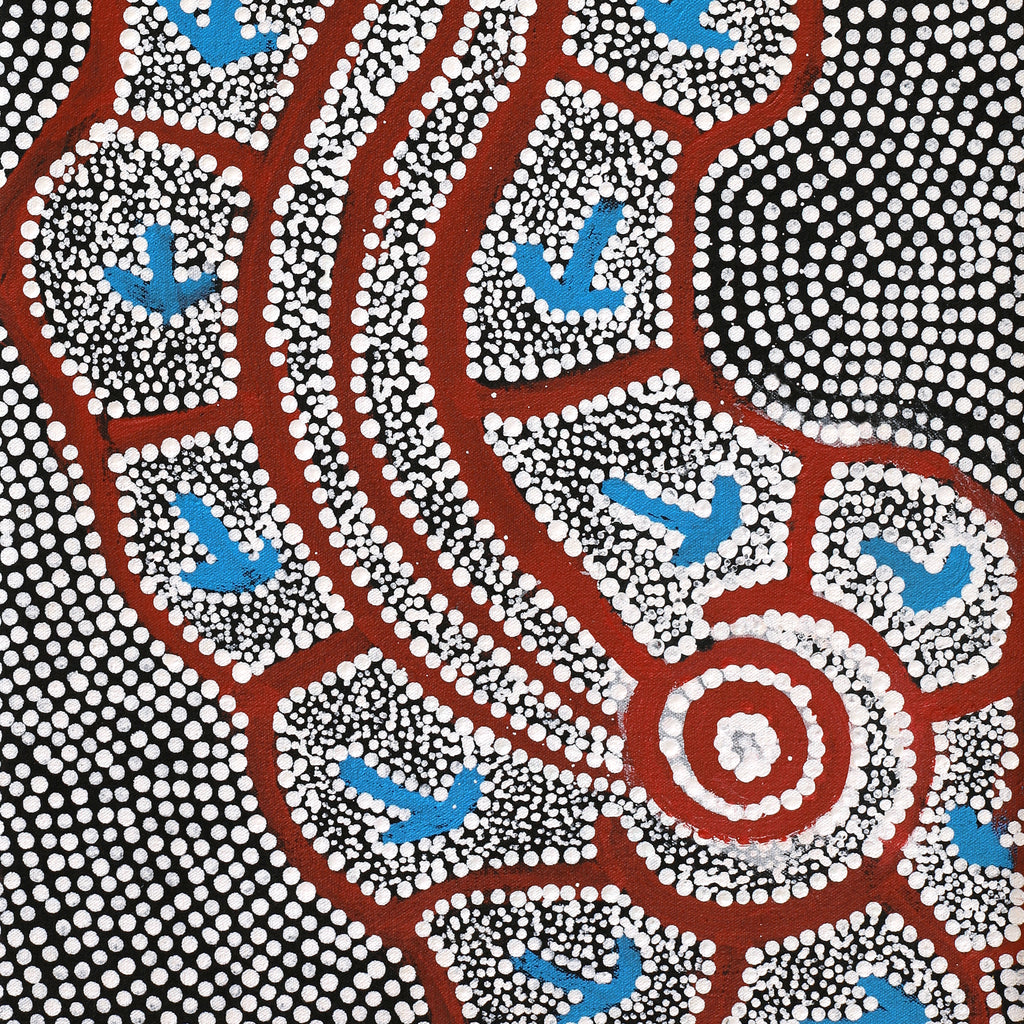 Aboriginal Artwork by Shakira Napaljarri Morris, Yarungkanyi Jukurrpa (Mt Doreen Dreaming), 61x30cm