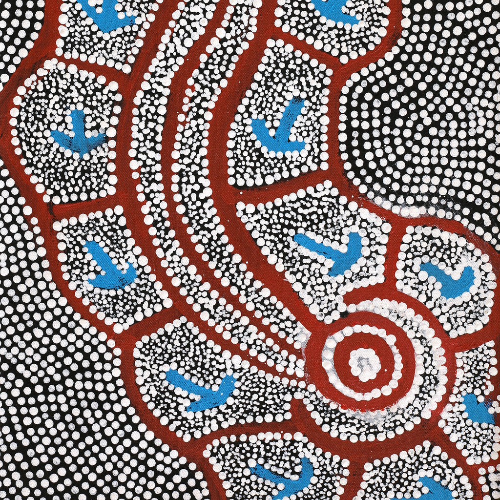 Aboriginal Artwork by Shakira Napaljarri Morris, Yarungkanyi Jukurrpa (Mt Doreen Dreaming), 61x30cm - ART ARK®