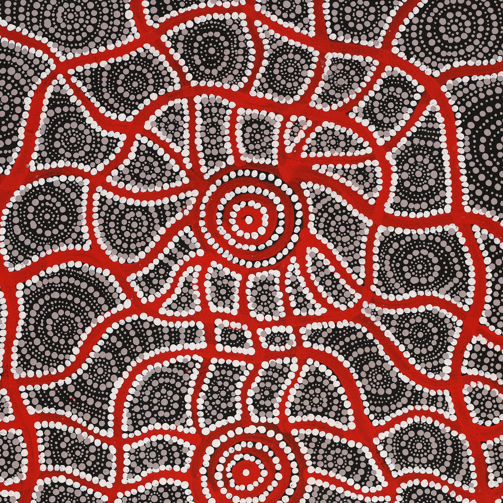 Aboriginal Artwork by Shakira Napaljarri Morris, Yarungkanyi Jukurrpa (Mt Doreen Dreaming), 76x46cm