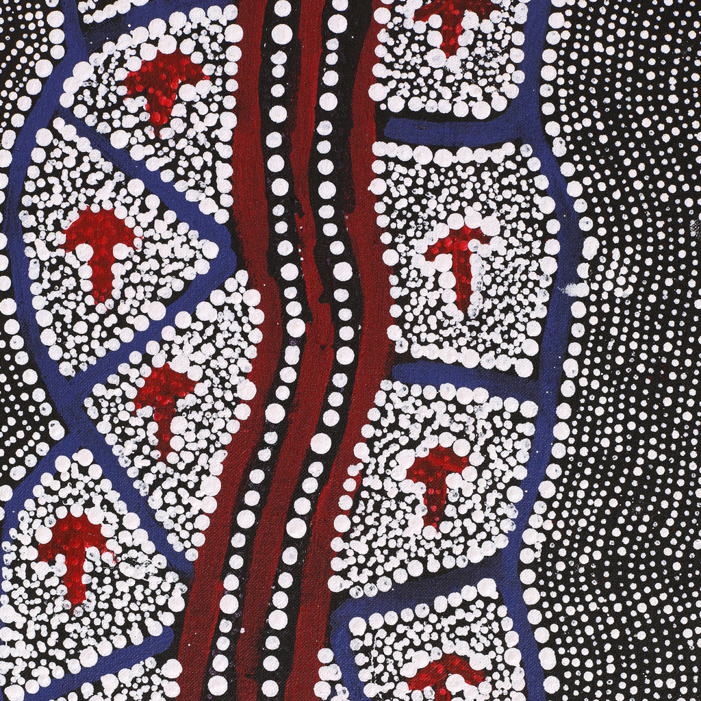 Aboriginal Artwork by Shakira Napaljarri Morris, Yarungkanyi Jukurrpa (Mt Doreen Dreaming), 91x76cm - ART ARK®