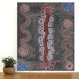 Aboriginal Art by Shakira Napaljarri Morris, Yarungkanyi Jukurrpa (Mt Doreen Dreaming), 91x76cm - ART ARK®