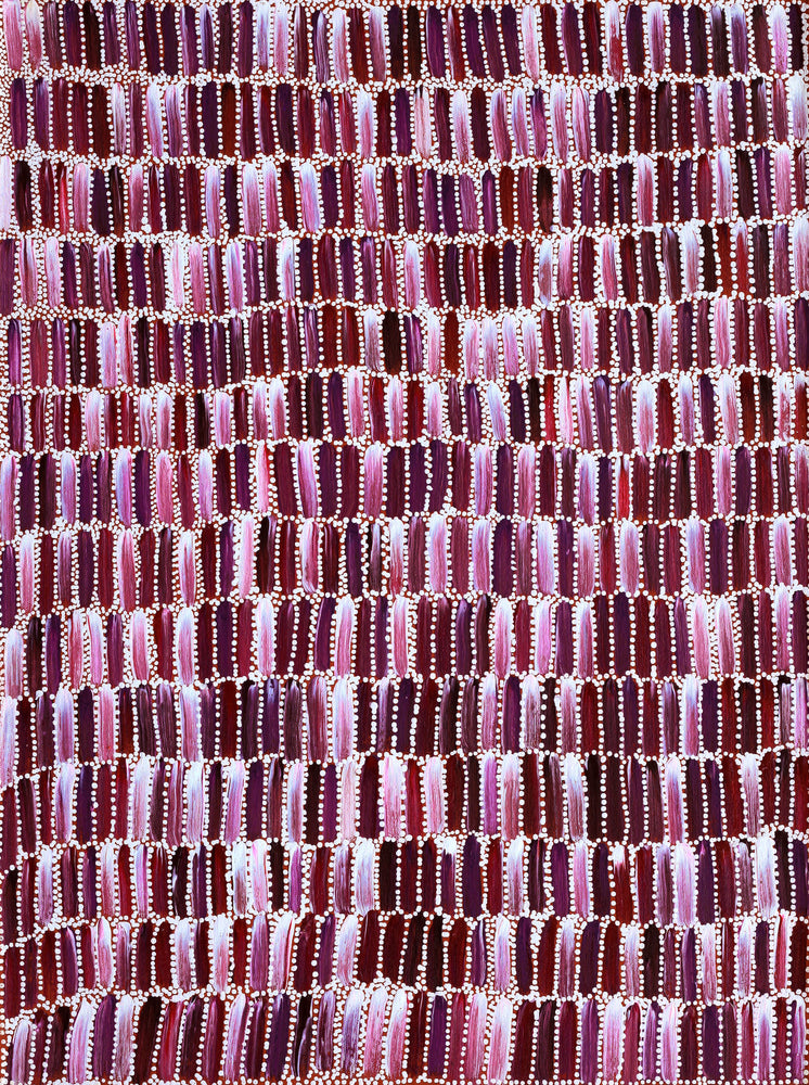 Aboriginal Artwork by Shakira Pitjara Patrick, Yarla Jukurrpa (Bush Potato Dreaming) - Cockatoo Creek, 61x46cm