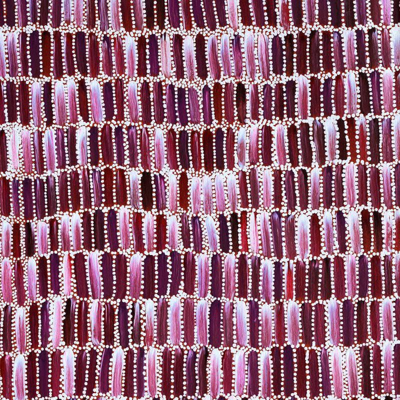 Aboriginal Artwork by Shakira Pitjara Patrick, Yarla Jukurrpa (Bush Potato Dreaming) - Cockatoo Creek, 61x46cm