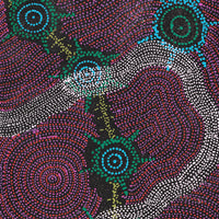 Aboriginal Artwork by Shanna Napanangka Williams, Seven Sisters Dreaming, 107x46cm