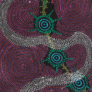 Aboriginal Artwork by Shanna Napanangka Williams, Seven Sisters Dreaming, 107x46cm - ART ARK®