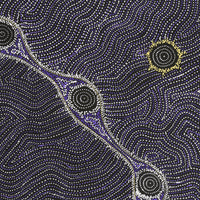Aboriginal Artwork by Shanna Napanangka Williams, Star or Seven Sisters Dreaming, 107x61cm