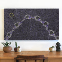 Aboriginal Artwork by Shanna Napanangka Williams, Star or Seven Sisters Dreaming, 107x61cm