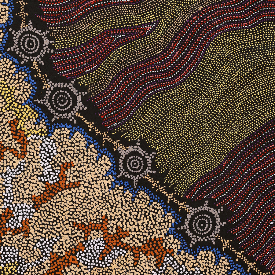 Aboriginal Artwork by Shanna Napanangka Williams, Seven Sisters Dreaming, 107x76cm