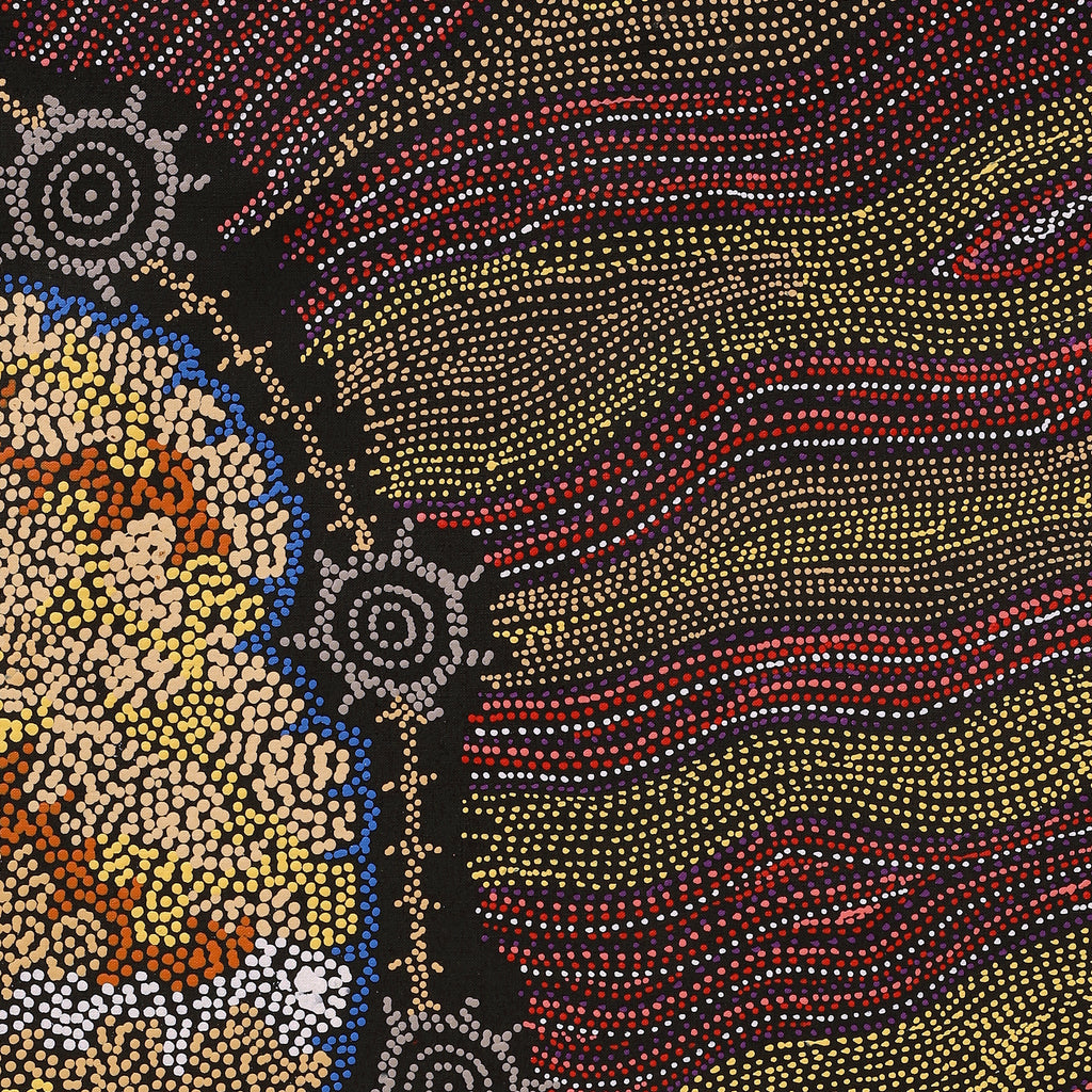 Aboriginal Artwork by Shanna Napanangka Williams, Seven Sisters Dreaming, 107x76cm