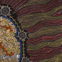 Aboriginal Artwork by Shanna Napanangka Williams, Seven Sisters Dreaming, 107x76cm