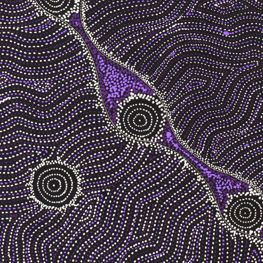 Aboriginal Artwork by Shanna Napanangka Williams, Star or Seven Sisters Dreaming, 122x46cm